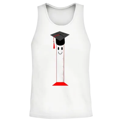 Graduated Cylinder - Funny Unisex Tank Top - White