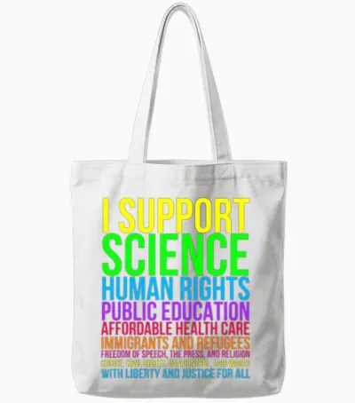 Science Human Rights Education Health Care Freedom Tote Bags - White