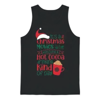 Its a Christmas Movies Watching and Hot Cocoa Unisex Tank Top - Black – 1