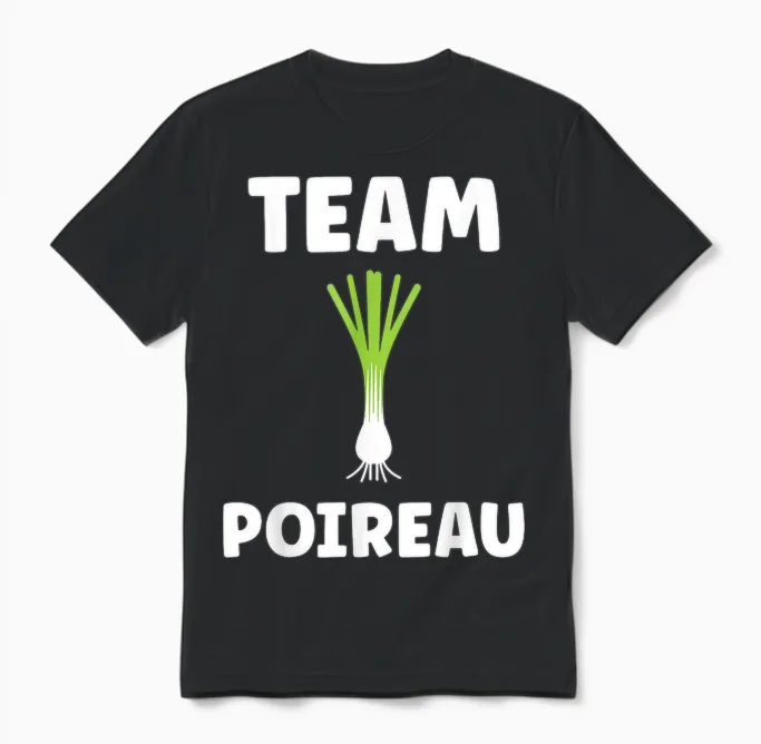 Humour Leek Vegetable Team Leek Unisex T-Shirt in Black