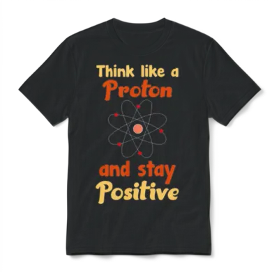 Think Like a Proton Stay Positive Unisex T-Shirt - Black