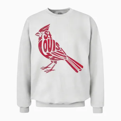 Cardinal Retro Vintage Unisex Sweatshirt - White