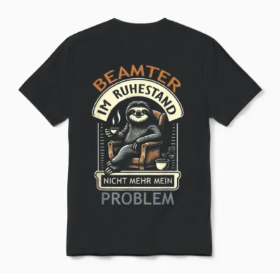 Ruhestand Beamter Geschenk Pension Unisex T-Shirt - Black