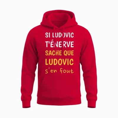 Ludovic Men's Name Ludovic Personalized Gift Ludovic Unisex Hoodie - Red