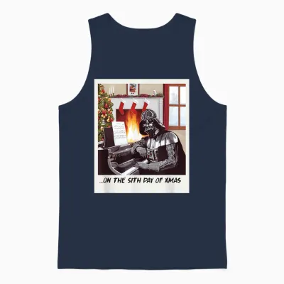 Star Wars Darth Vader Sith Day of Xmas Holiday Unisex Tank Top - Navy