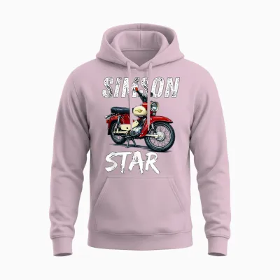 Simson Sr4-2 Star Mofa Kult Motorrad Ddr Klassiker Retro Unisex Hoodie - Light Pink