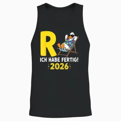 Rente 2026 Legendary Pension Duck I Have Ready Retired Unisex Tank Top - Black