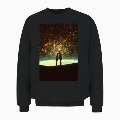 Cosmic Kiss Unisex Sweatshirt - Black