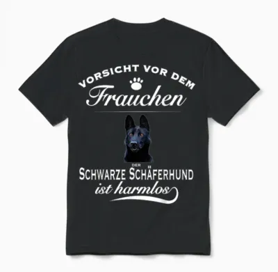 Deutscher Schäferhund - Schwarzer Schäferhund Unisex T-Shirt - Black