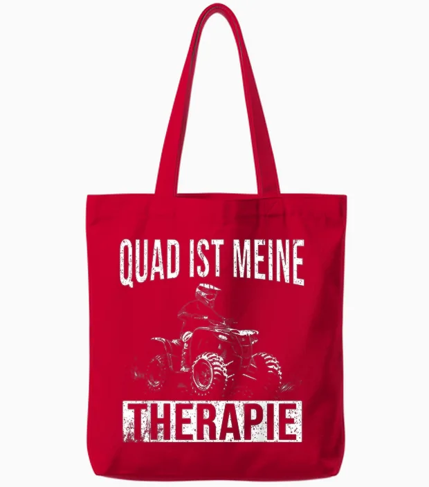 Quad Ist Meine Therapie Quadfahrer Offroad Atv Tote Bags in Red