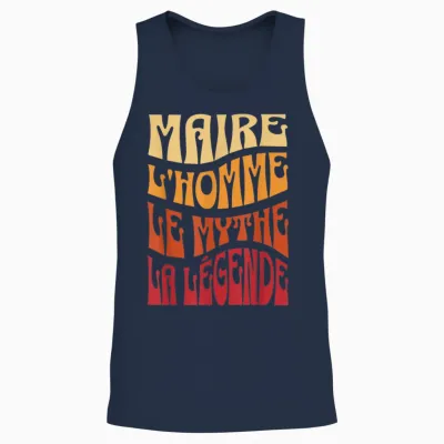 Mayor Man the Myth the Legend Gift Idea Member Town Hall Unisex Tank Top - Navy