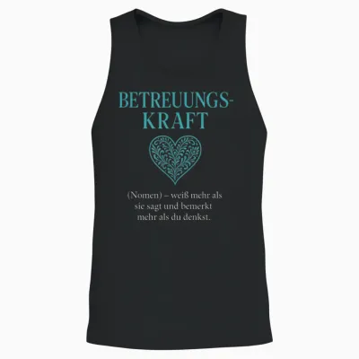 T-Shirt with German Text Unisex Tank Top - Black