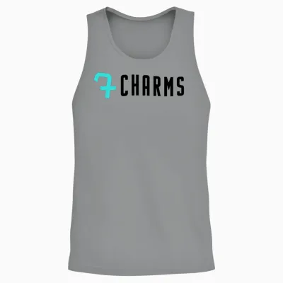 7charms Logo Turquoise/black Unisex Tank Top - Sport Grey