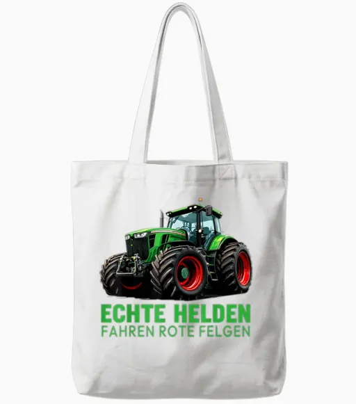 Funny Tractor Saying Bauer Tractor Driver Tote Bags - White