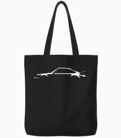 Legendary Racing Sports Car Iconic Racing Car Silhouette Tote Bags - Black