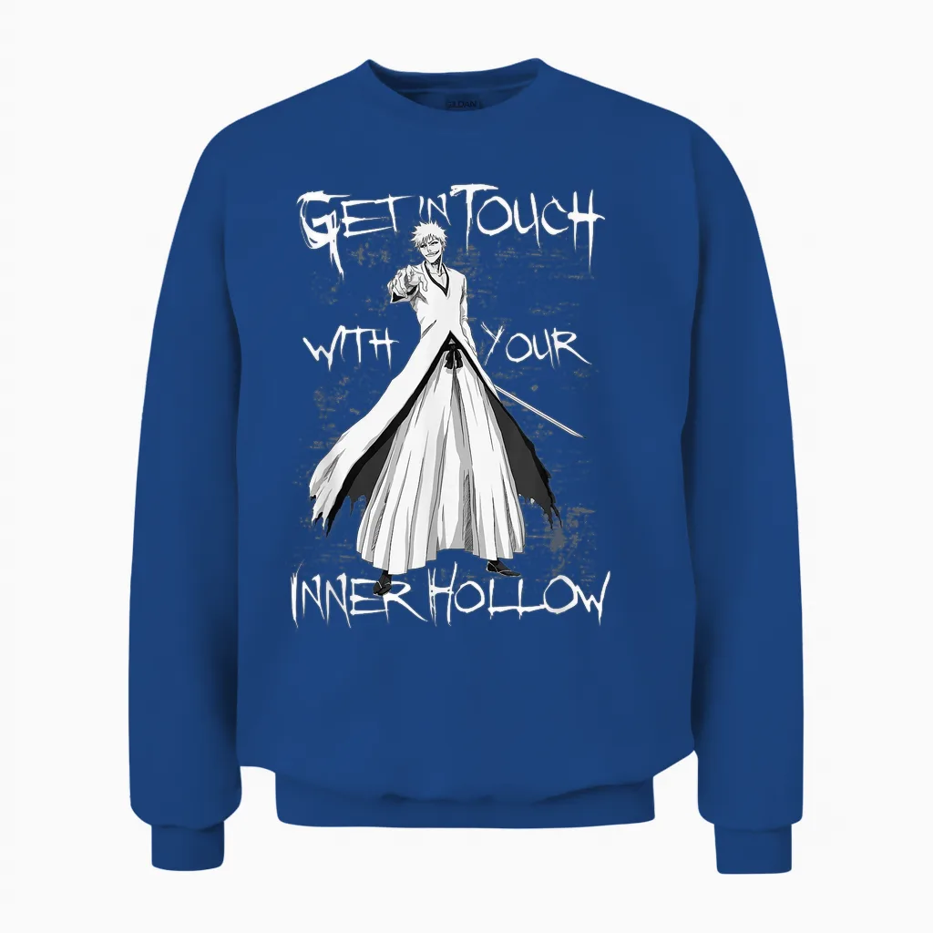 Bleach Get in Touch with Your Inner Hollow Anime Unisex Sweatshirt in Royal