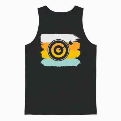 Darts Retro Unisex Tank Top - Black