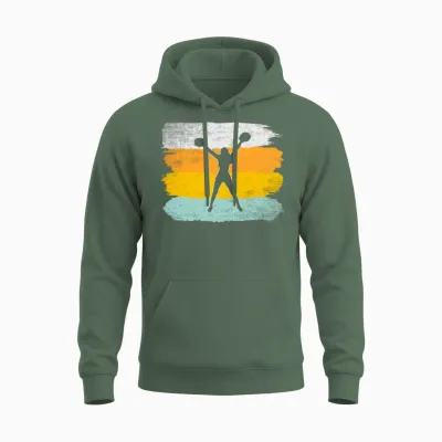 Cheerleading Retro Unisex Hoodie - Military Green