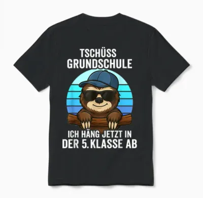 Tschüss Grundschule Abgänger Grundschule Abschluss 2026 Unisex T-Shirt - Black