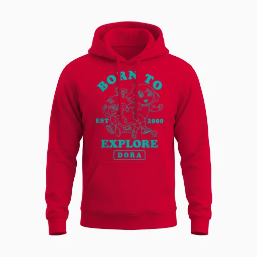 Dora the Explorer Born to Explore Since 2000 Unisex Hoodie - Red