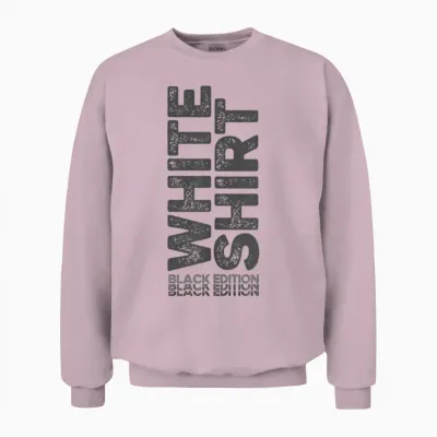 White Shirt Black Edition White Shirt Black Edition Unisex Sweatshirt - Light Pink
