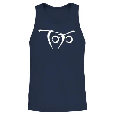 Toto 80s Band Logo Unisex Tank Top - Navy