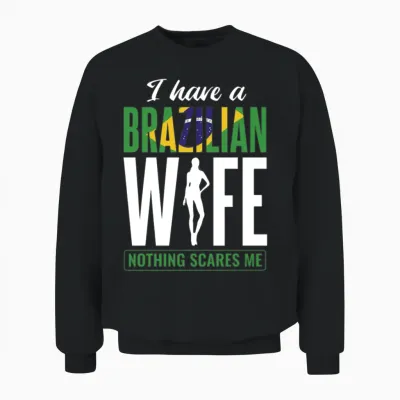 Brazilian Flag Brazil Unisex Sweatshirt - Black