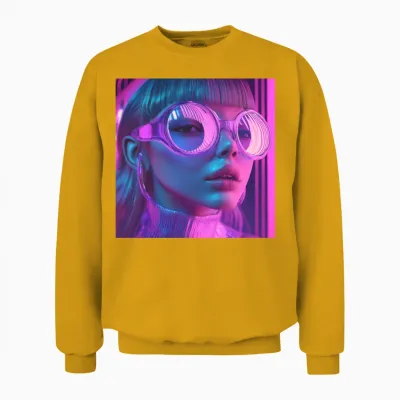 Neon Retro Vision Unisex Sweatshirt - Gold