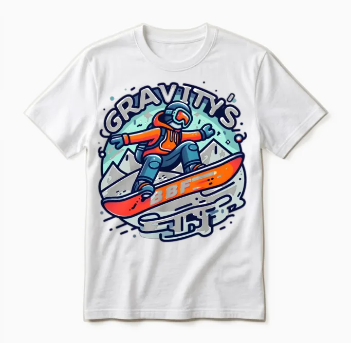 Snowboarding: Gravity's Bff Unisex T-Shirt in White