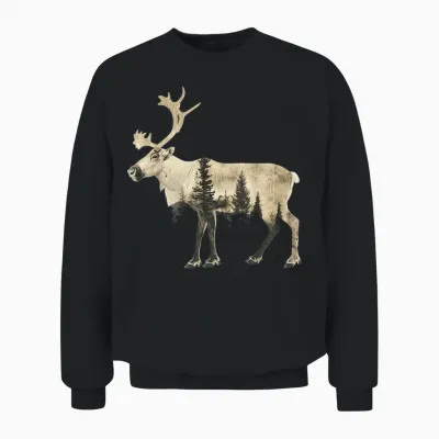 Tundra, Boreal Forests Caribou Unisex Sweatshirt - Black