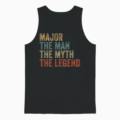 Major the Man the Myth the Legend Unisex Tank Top - Black