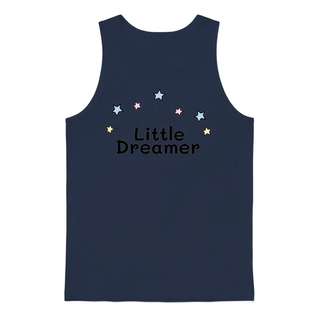 Little Dreamer Funny Unisex Tank Top - Navy