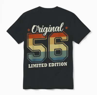 Original 1956 Vintage 70th Birthday Gift Man Woman Unisex T-Shirt - Black