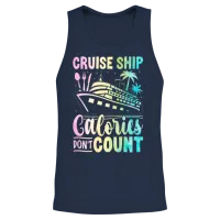 Cruise Ship Calories Don T Count Matching Cruise Unisex Tank Top - Navy – 2