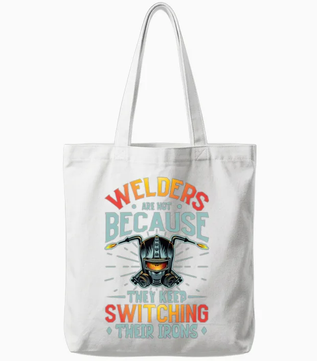 Welder Funny Funny Welding Gift Tote Bags in White