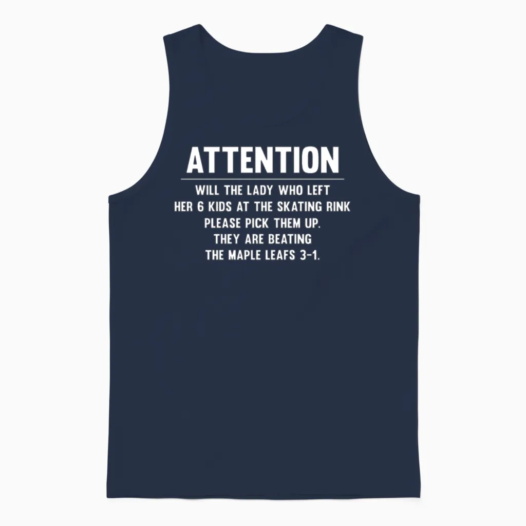 Canada Maple Leafs Hockey Game - Funny Winter Unisex Tank Top in Navy