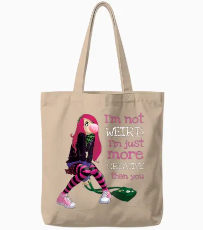 Kawaii Anime Girl Kawaii Clothes Anime Clothing Goth Girl Tote Bags - Natural