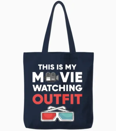 Movie Lover This Is My Movie Watching Outfit Tote Bags - Navy