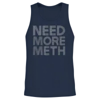 Need More Meth Funny Unisex Tank Top - Navy – 2