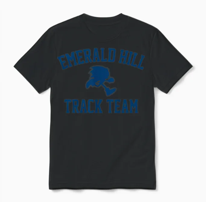 Emerald Hill Track Team Unisex T-Shirt in Black