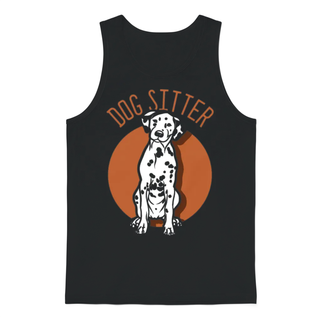 Dog Sitter Job Puppy Dogs Dog Sitting Unisex Tank Top - Black