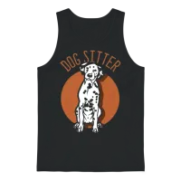 Dog Sitter Job Puppy Dogs Dog Sitting Unisex Tank Top - Black – 1