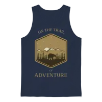 Hiking: on the Trail of Adventure Unisex Tank Top - Navy – 1
