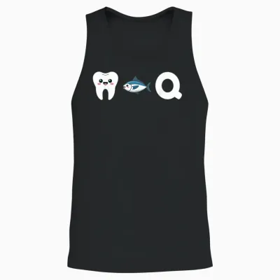Dtq Dent Tuna Q Funny Word Game Funny Funny Unisex Tank Top - Black