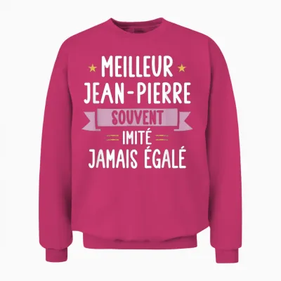 Unique Man Gift Humour Personalised Name Jean-Pierre T-Shirt, Black, S Unisex Sweatshirt - Heliconia