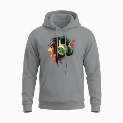 Reggae Music Jamaica Rasta Roots Jamaica Long Sleeve Helmet Unisex Hoodie - Sport Grey
