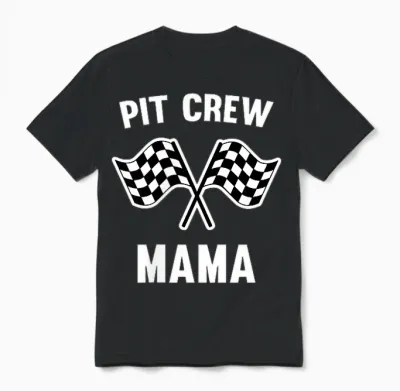 Rennwagen Geburtstag Matching Racing Family Mama Pit Crew Unisex T-Shirt - Black