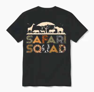Safari Squad African Safari Unisex T-Shirt - Black