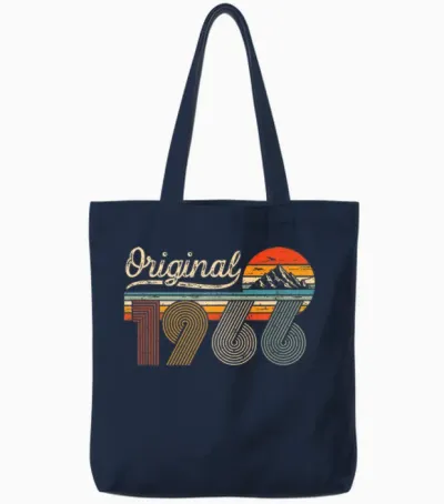 Original 1966 Vintage Retro 59th Birthday Man Woman Tote Bags - Navy