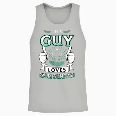 This Guy Loves Palm Sunday Easter Faith Savior Unisex Tank Top - Ash